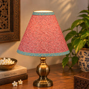 Handmade Lamp Pink Pure Silk Sari Upcycled Gathered Without Stand Unique Eco Friendly Gift, Table/Home Decor, Sustainable By KreatvKraft