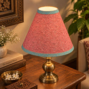 Handmade Lamp Pink Pure Silk Sari Upcycled Gathered Without Stand Unique Eco Friendly Gift, Table/Home Decor, Sustainable By KreatvKraft