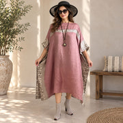 Custom made 100% VINTAGE silk , Kaftan dress, hand made, unique, personalized, relaxed style