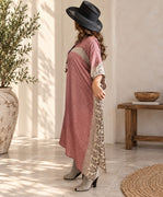 Custom made 100% VINTAGE silk , Kaftan dress, hand made, unique, personalized, relaxed style