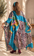 Custom handmade 100% VINTAGE silk (crepe de chine) Kaftan dress, unique, personalized, relaxed style