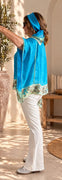 Custom made 100% VINTAGE silk (crepe de chine) Kaftan dress, hand made, unique, personalized, relaxed style