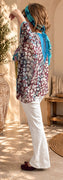 Custom made 100% VINTAGE silk (crepe de chine) Kaftan style blouse, hand made, unique, personalized, relaxed style