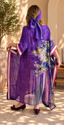 Custom made 100% VINTAGE silk (crepe de chine) Kaftan dress, hand made, unique, personalized, relaxed style
