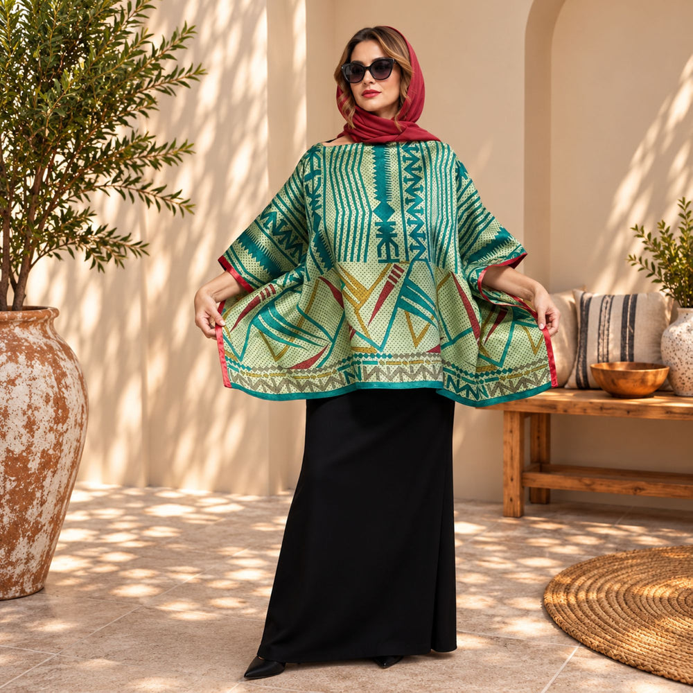 Custom made 100% VINTAGE silk Kaftan style bloused, hand made, unique, personalized, relaxed style