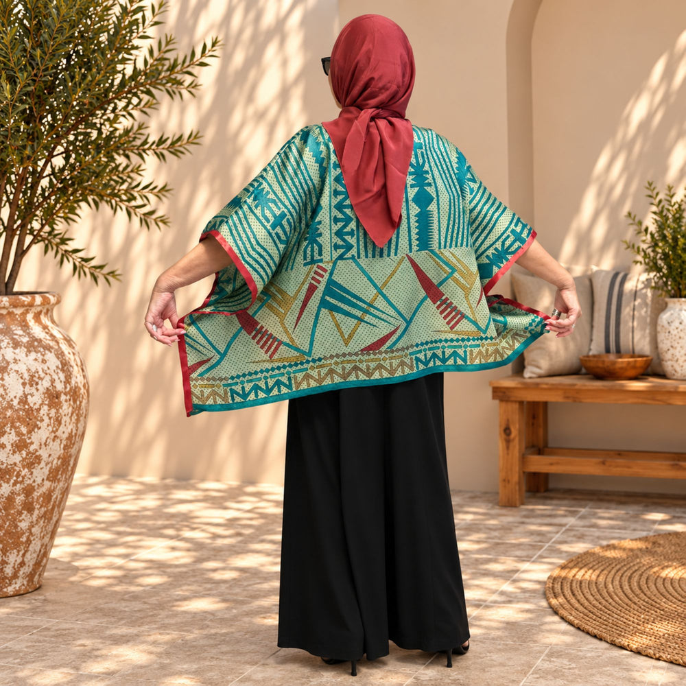 Custom made 100% VINTAGE silk Kaftan style bloused, hand made, unique, personalized, relaxed style
