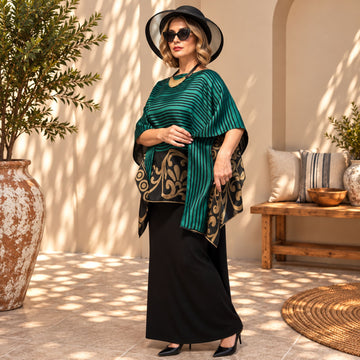 Custom made 100% VINTAGE silk Kaftan style blouse, hand made, unique, personalized, relaxed style