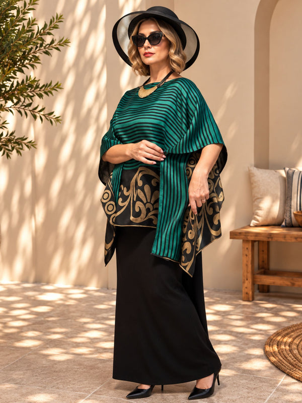 Custom made 100% VINTAGE silk Kaftan style blouse, hand made, unique, personalized, relaxed style