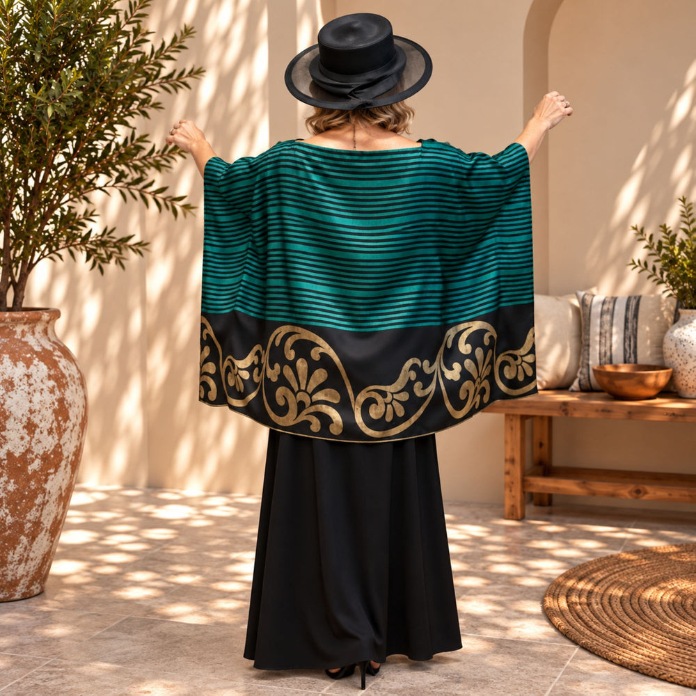 Custom made 100% VINTAGE silk Kaftan style blouse, hand made, unique, personalized, relaxed style