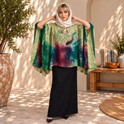 Custom handmade 100% VINTAGE silk (crepe de chine) Kaftan style blouse, unique, personalized, relaxed style
