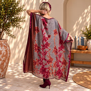 Custom made 100% VINTAGE silk (crepe de chine) Kaftan dress, hand made, unique, personalized, relaxed style