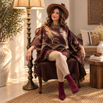 Custom made 100% VINTAGE silk (crepe de chine) Kaftan dress, hand made, unique, personalized, relaxed style
