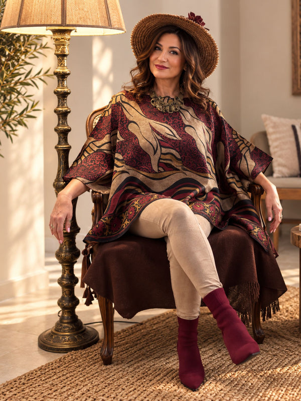 Custom made 100% VINTAGE silk (crepe de chine) Kaftan dress, hand made, unique, personalized, relaxed style