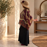 Custom made 100% VINTAGE silk (crepe de chine) Kaftan dress, hand made, unique, personalized, relaxed style