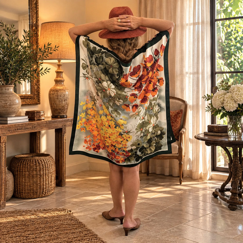 Silk dress, Kaftan style, unique, custom made