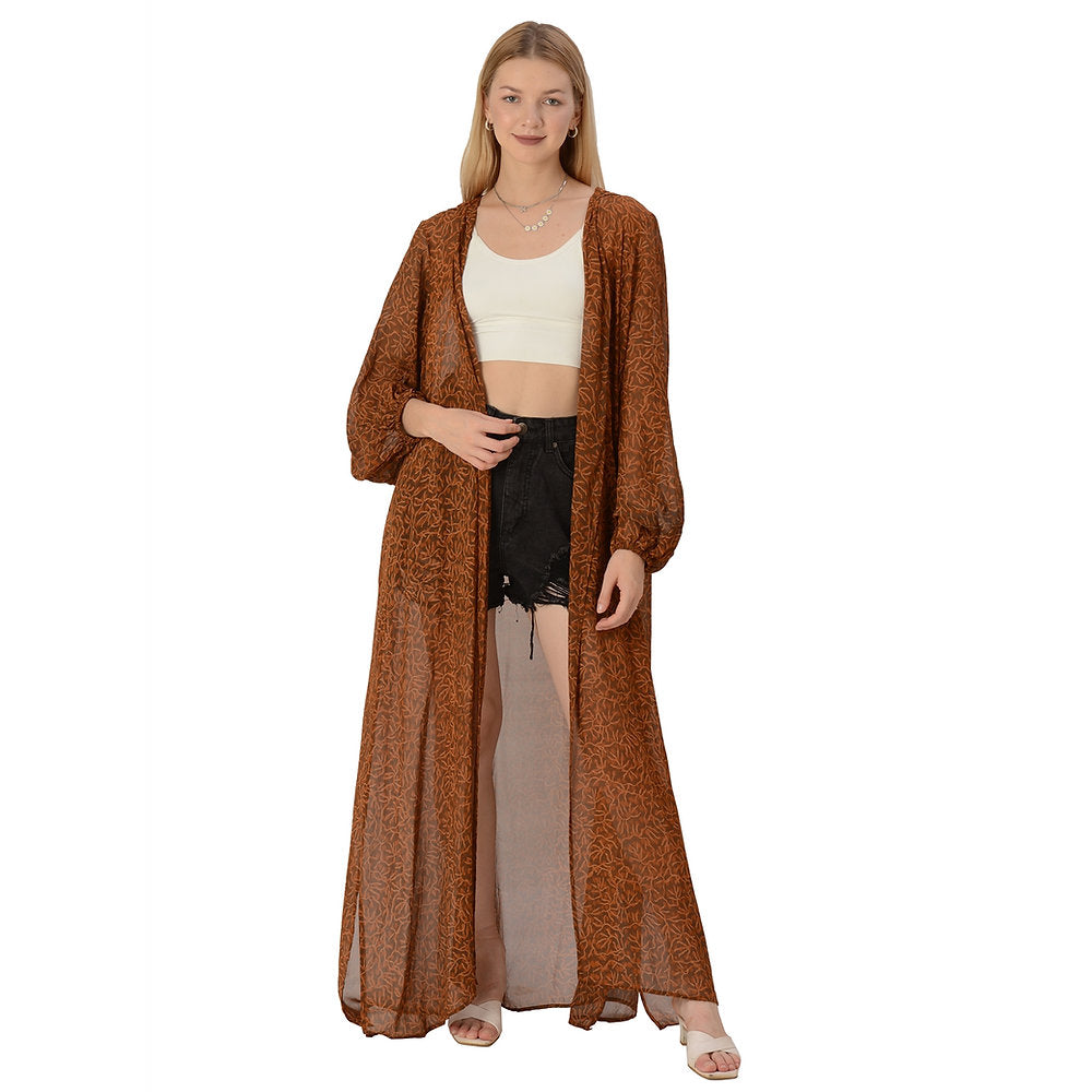 Pure Georgette Silk Long Shrug (Free Size)