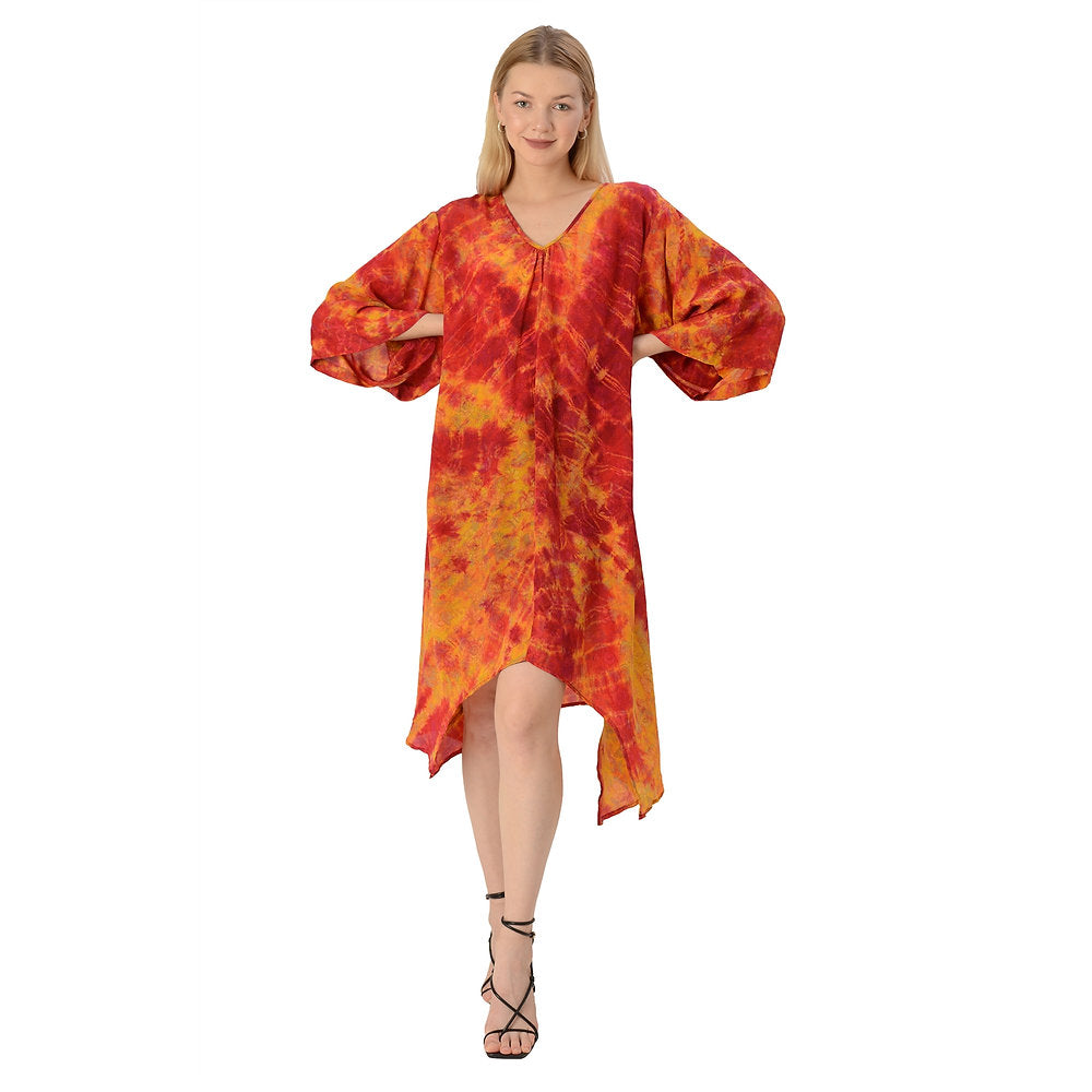 Pure Crepe Silk Long Kaftan (X-Large)
