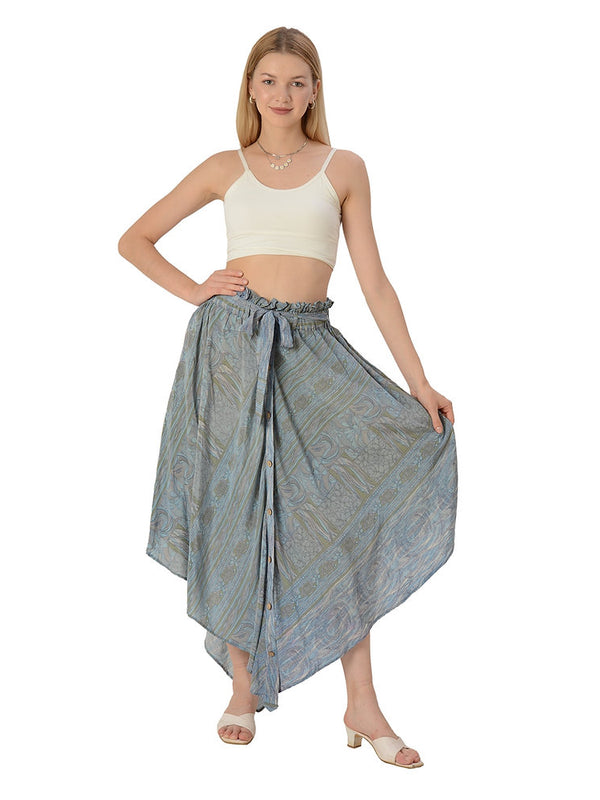 Pure Crepe Silk Wrap Blouse - Upcycled Free Size (Small)