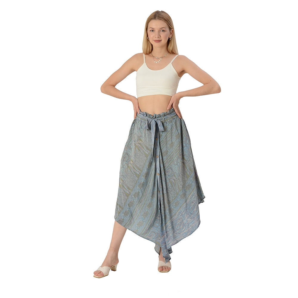 Pure Crepe Silk Wrap Blouse - Upcycled Free Size (Small)