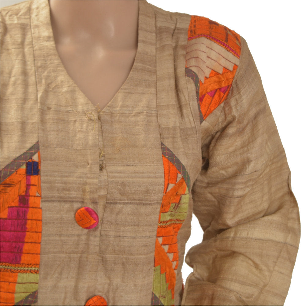 Pure Cotton A-Line Long Kurta (Small)